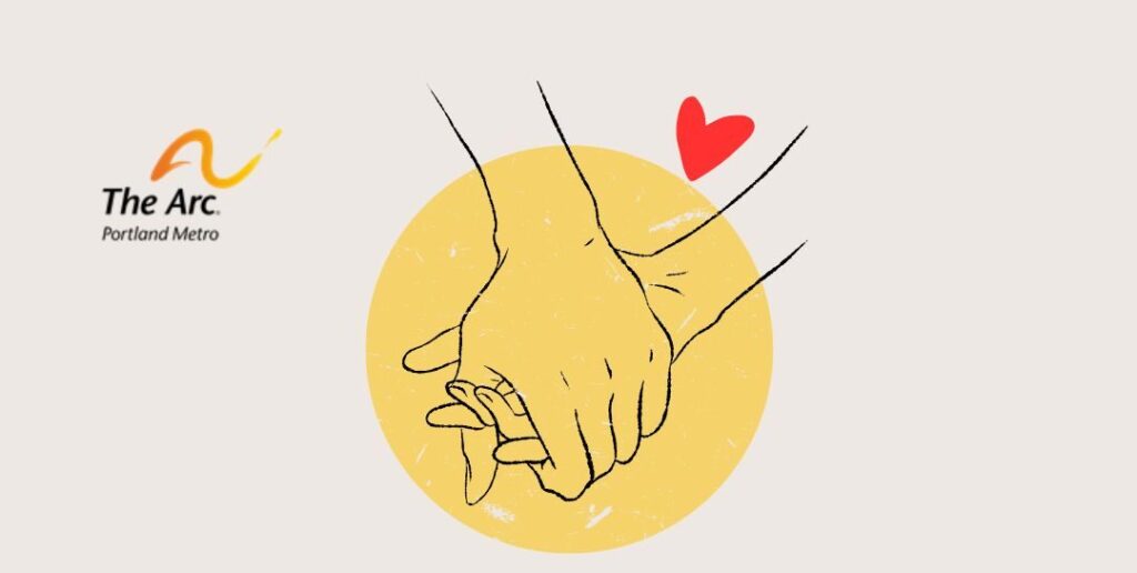 Two people holding hands| Friendship & Dating 101| The Arc Portland Metro